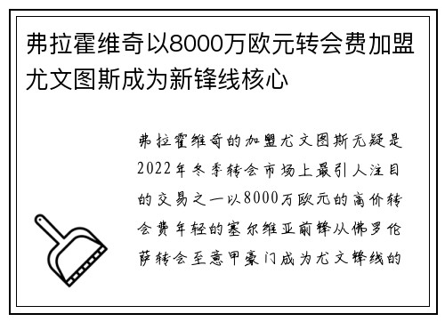 弗拉霍维奇以8000万欧元转会费加盟尤文图斯成为新锋线核心